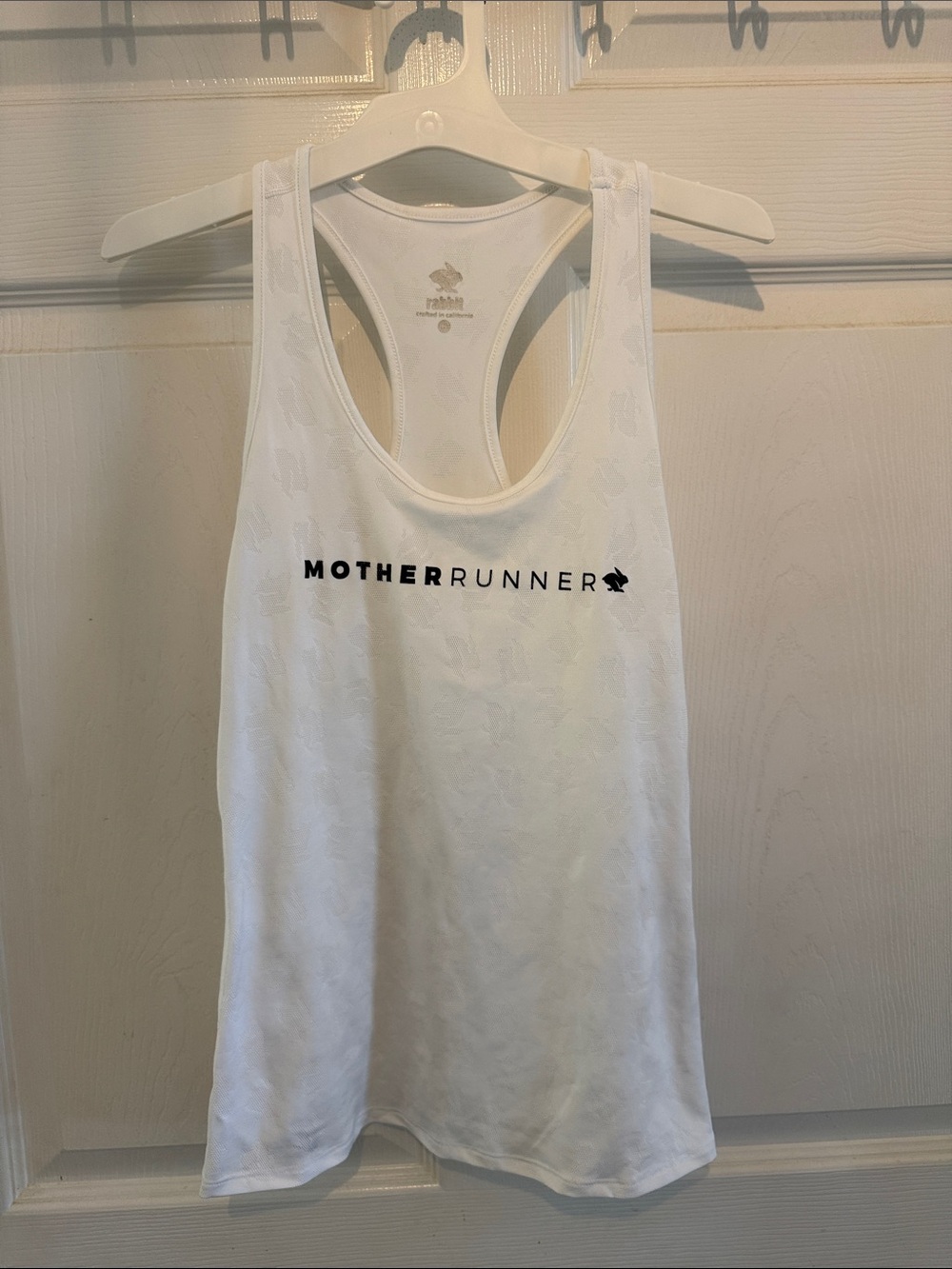 Rabbit women’s Mother Runner White Racerback Tank Top